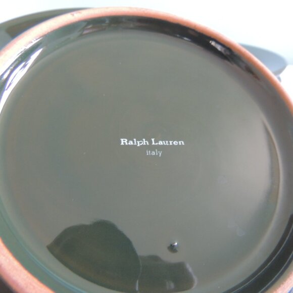 Set of Four (4) Hunter Green Ironstone Soup Plates by Ralph Lauren - Picture 5 of 5